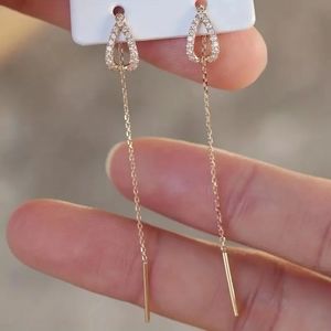Dainty Dangling Droplets Gold plated Earrings Brand New